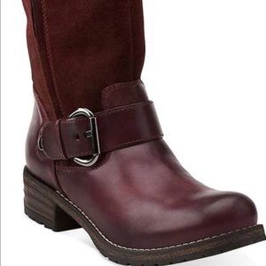 Clark's Burgundy suede boots